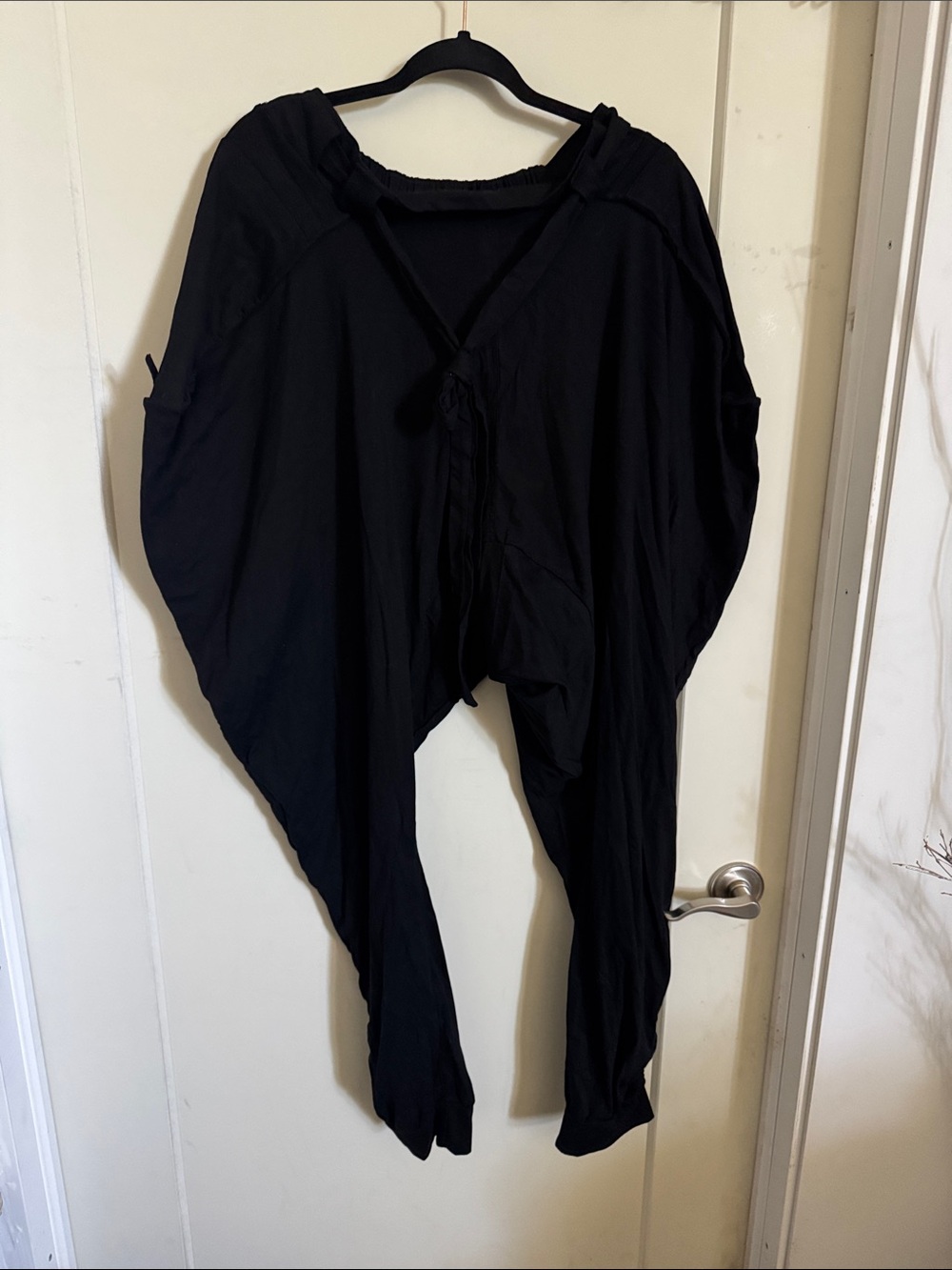 Creative Design Black Women’s Harem Pants - Relaxed Fit XL